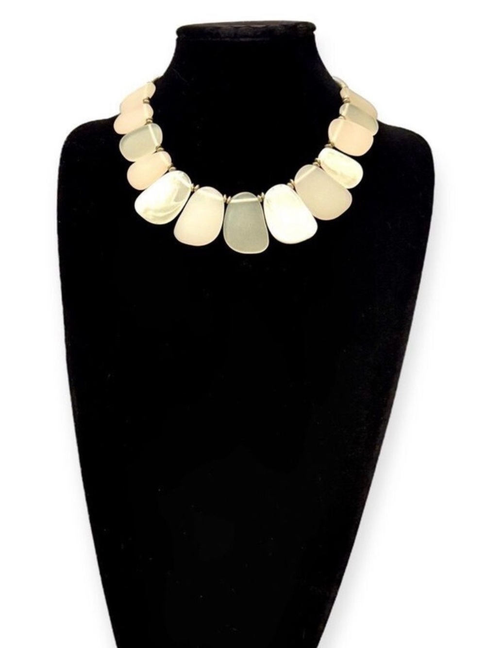 Ann Taylor Loft Multi Tone Stone Collar Necklace NWT